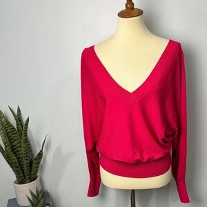 Express Pink V-Neck Women's Sweater Size Medium NWT